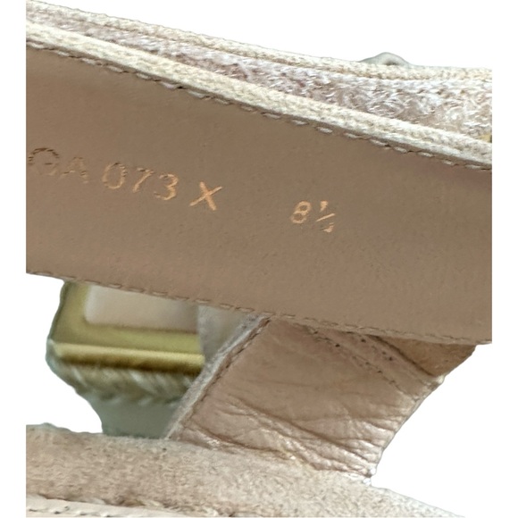 Good American Espadrille Wedge Suede Sandals Pale Pink Size 8.5 - Picture 9 of 9